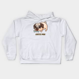 Cute pug lover Kids Hoodie